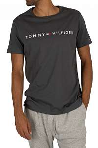 Tommy Hilfiger sivé pánske tričko CN SS Tee Logo Flag - XL