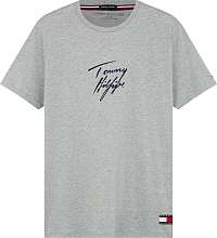 Tommy Hilfiger sivé pánske tričko CN SS Tee Logo Grey HTR
