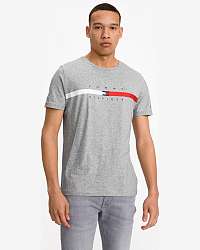 Tommy Hilfiger sivé pánske tričko Global Stripe