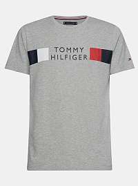 Tommy Hilfiger sivé pánske tričko s logom