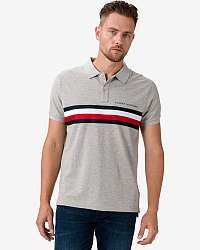 Tommy Hilfiger sivé polo pánske tričko