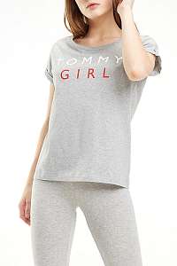 Tommy Hilfiger sivé tričko CN TEE SS s logom