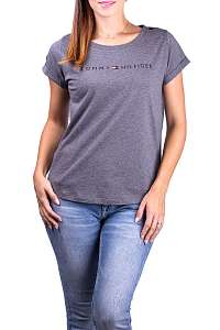 Tommy Hilfiger sivé tričko RN Tee SS Logo - L