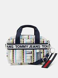 Tommy Hilfiger strieborná crossbody taška TJW Mini Logo Crossover Weave
