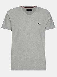 Tommy Hilfiger svetlo sivé pánske basic tričko