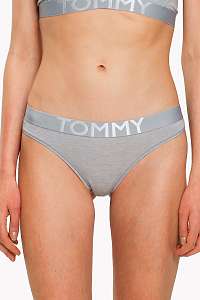 Tommy Hilfiger svetlo sivé tangá Thong
