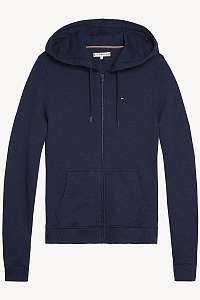 Tommy Hilfiger tmavo modrá mikina Zip Thru Hoody