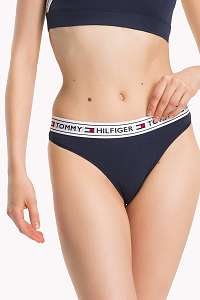 Tommy Hilfiger tmavo modré tangá Brazilian