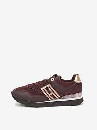 Tommy Hilfiger vínové/bordové kožené tenisky