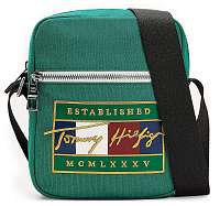 Tommy Hilfiger zelené pánska taška Signature Flag Mini Reporter