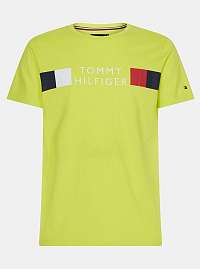 Tommy Hilfiger žlté tričko s potiskem s logom