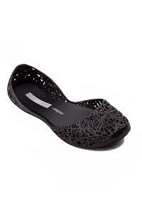 Topánky Melissa Campana ZigZag Black Glitter