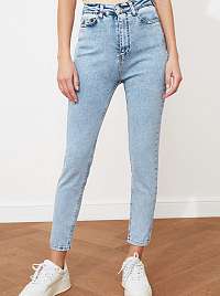 Trendyol modré skinny fit skrátené džínsy