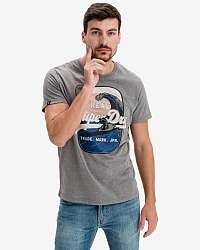 Tričká s krátkym rukávom pre mužov Superdry - sivá