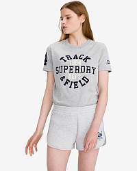 Tričká s krátkym rukávom pre ženy Superdry - sivá