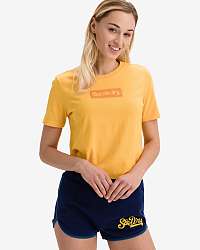 Tričká s krátkym rukávom pre ženy Superdry - žltá