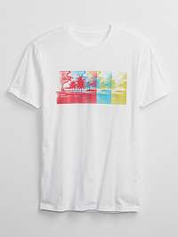 Tričko beach ombre graphic t-shirt Biela