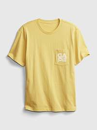 Tričko pocket t-shirt Žltá