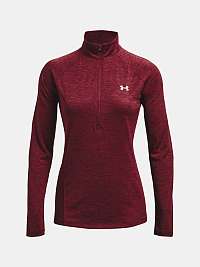 Tričko Under Armour Tech 1/2 Zip - Twist - červené