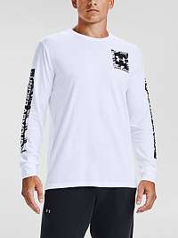 Tričko Under Armour UA BOX LOGO SKETCH LS - biele