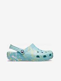 Tyrkysové vzorované papuče Crocs