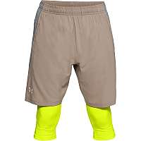 UA LAUNCH SW 2-IN-1 LONG SHORT-BRN