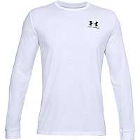 UA SPORTSTYLE LEFT CHEST LS-WHT