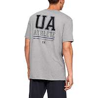 UA VERTICAL LEFT CHEST LOGO SS-GRY