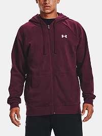 Under Armour Rival Cotton FZ Hoodie - červená