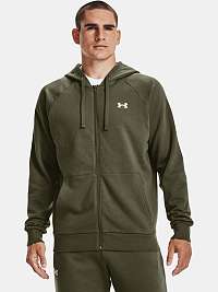 Under Armour UA Rival Cotton FZ Hoodie - zelená