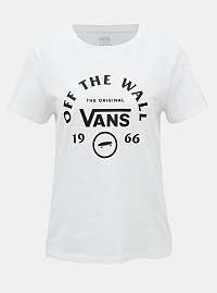 Vans biele dámske tričko s čiernym logom