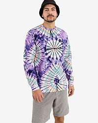 Vans fialové pánske tričko Burst Tie Dye