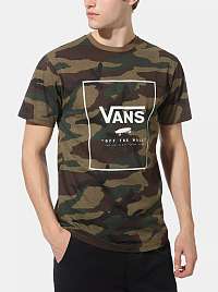 Vans khaki maskáčové pánske tričko