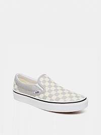 Vans krémovo-sivé dámske kockované slip on