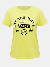Vans žlté dámske tričko s čiernym logom