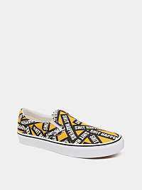 Vans žlté pánske slip on s nápismi