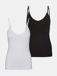 Vero Moda 2 pack basic tielok v čiernej a bielej farbe