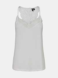 Vero Moda biely top s čipkou Ana