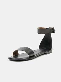 Vero Moda čierne kožené sandále Elsa