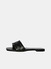 Vero Moda čierne kožené šľapky May