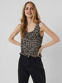 Vero Moda hnedé tielko Simply so vzorom