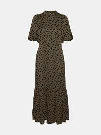 Vero Moda khaki maxi šaty so vzormi