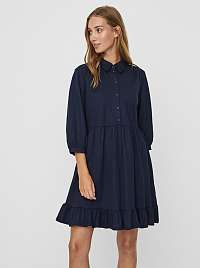 Vero Moda modré košeľové šaty Gaelle