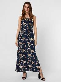 Vero Moda modré maxi kvetované šaty