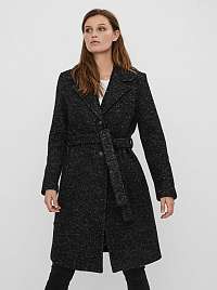 Vero Moda tmavo sivý vlnený kabát