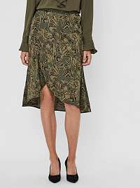 Vero Moda zelená vzorovaná sukňa Kate