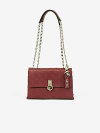 Vínová vzorovaná crossbody kabelka Guess Flap