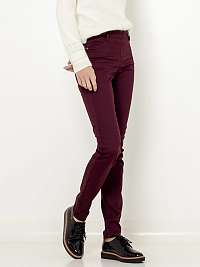 Vínové skinny fit rifle CAMAIEU
