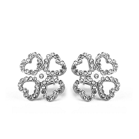 Vuch náušnice Cloverleaf Silver