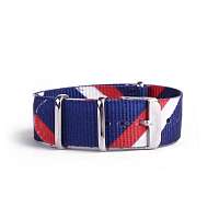 VUCH Nylonový opasok Silver Blue Red